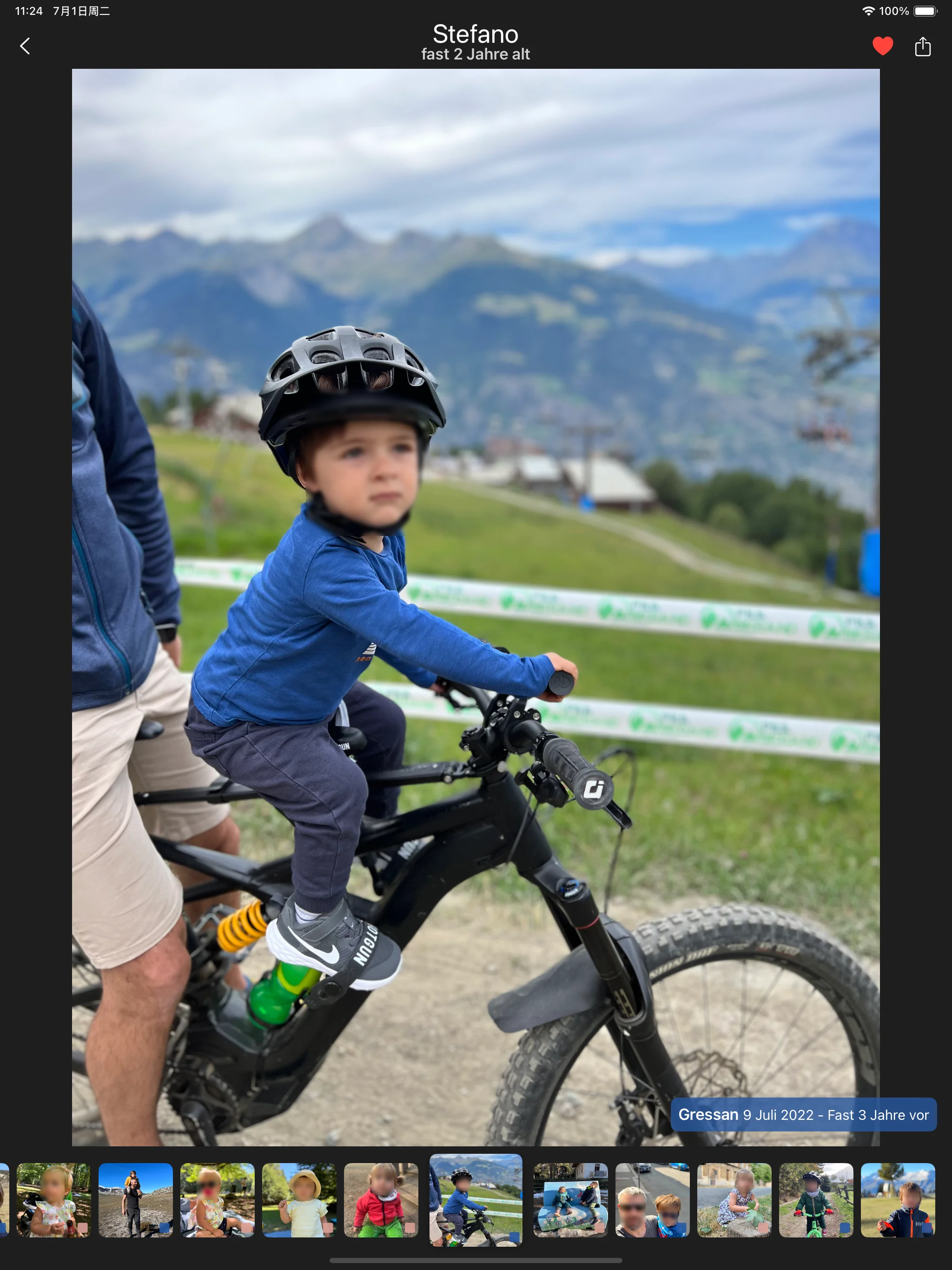 Einzelne Lieblingsfoto-Ansicht