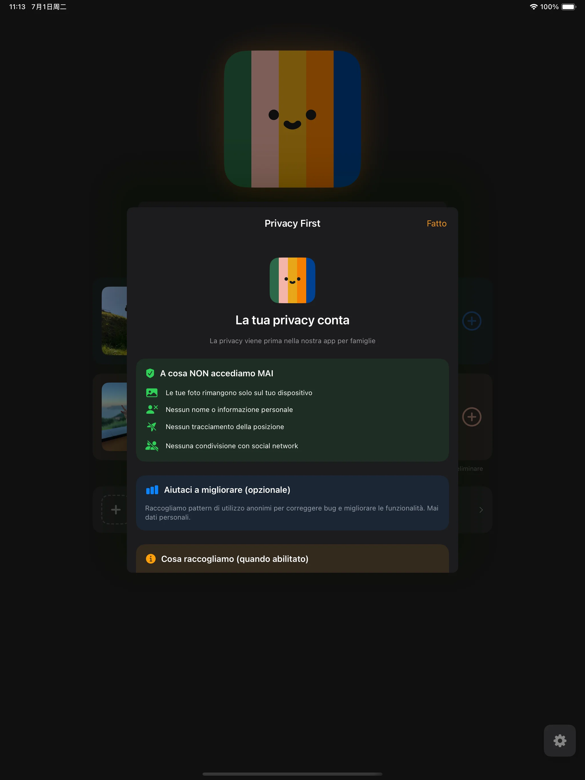 Impostazioni e controlli privacy