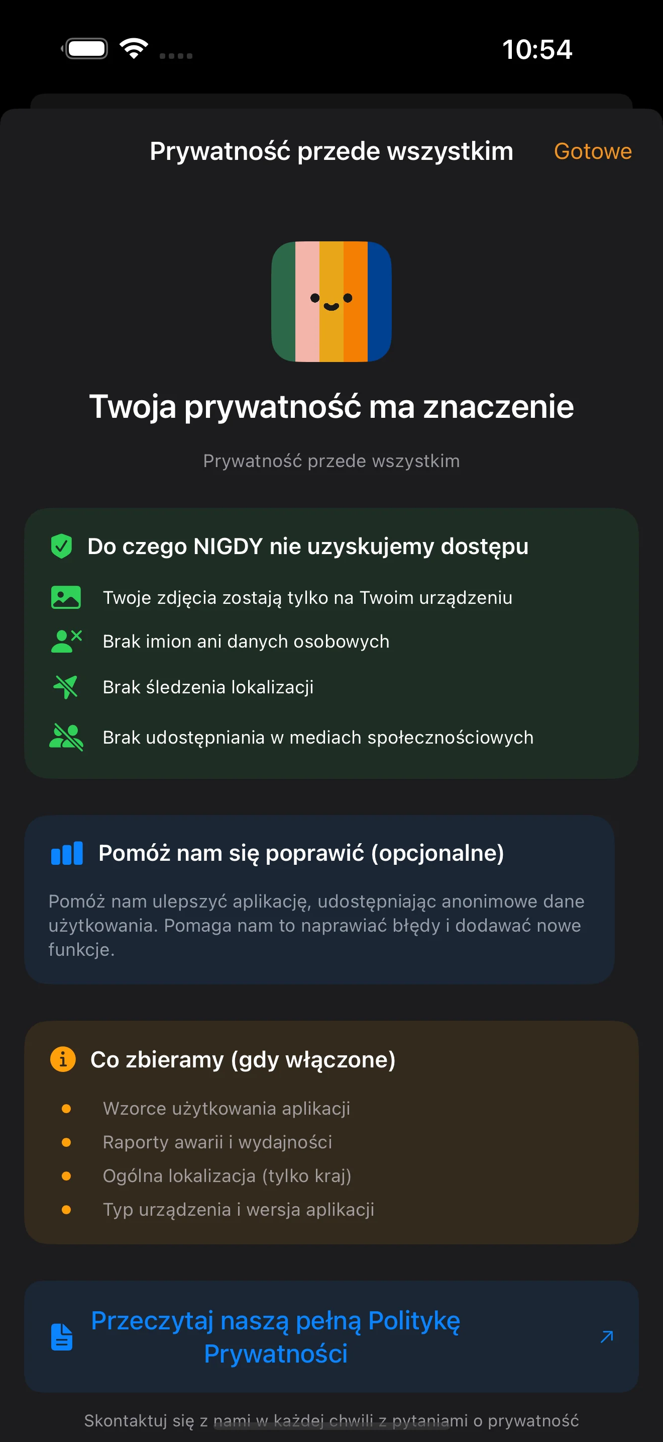 Ustawienia i kontrole prywatności