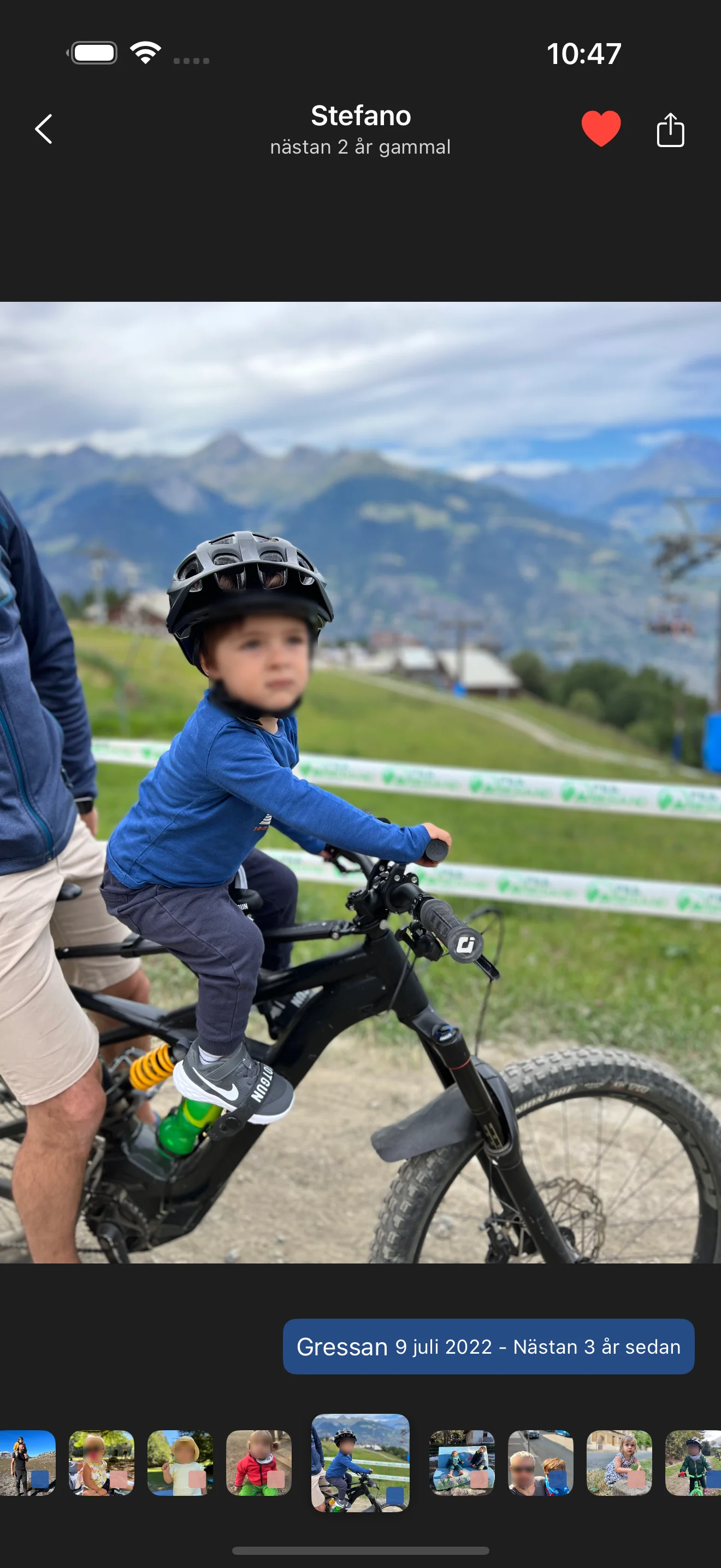 Enskild favoritfotovisning